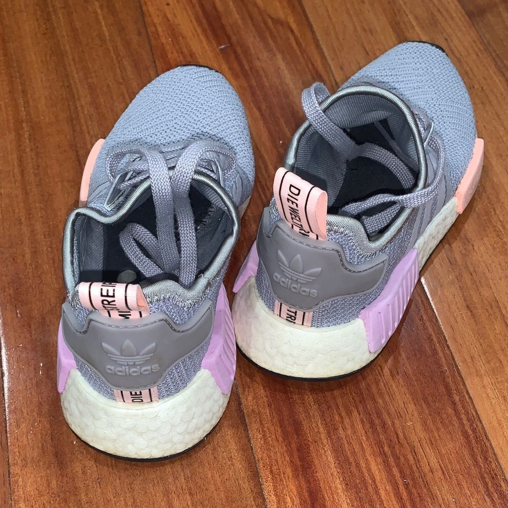 Adidas NMD R1 Gray with Pink Highlights - Picture 8 of 10